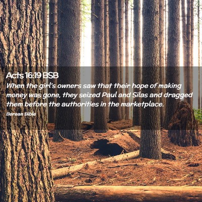 Picture 02 - Acts 16:19 BSB - When the girl’s owners saw that their hope of - Bible Verse Picture