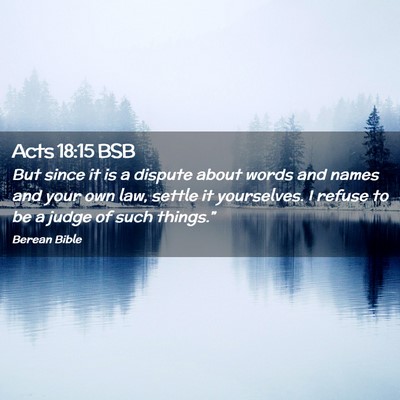 Picture 02 - Acts 18:15 BSB - But since it is a dispute about words and names - Bible Verse Picture