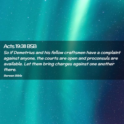 Picture 02 - Acts 19:38 BSB - So if Demetrius and his fellow craftsmen have a - Bible Verse Picture