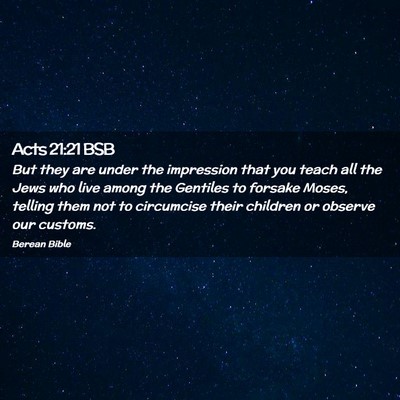Picture 02 - Acts 21:21 BSB - But they are under the impression that you teach - Bible Verse Picture