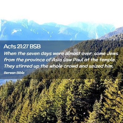 Picture 02 - Acts 21:27 BSB - When the seven days were almost over, some Jews - Bible Verse Picture