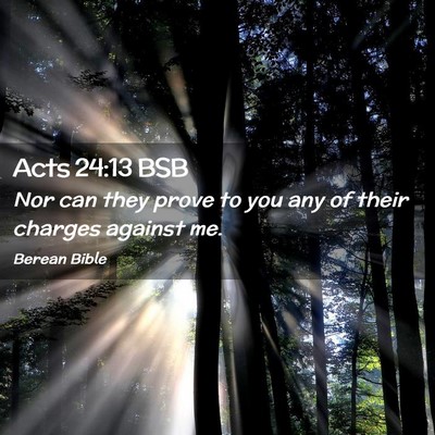 Picture 02 - Acts 24:13 BSB - Nor can they prove to you any of their charges - Bible Verse Picture