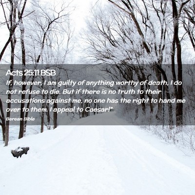 Picture 02 - Acts 25:11 BSB - If, however, I am guilty of anything worthy of - Bible Verse Picture
