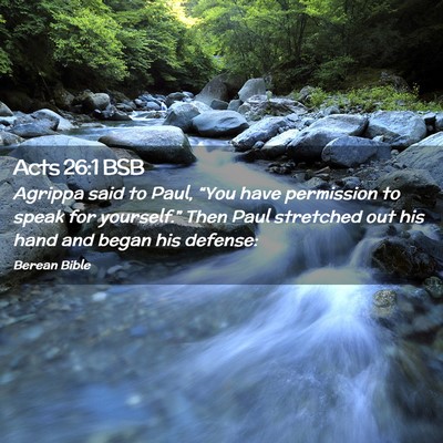 Picture 02 - Acts 26:1 BSB - Agrippa said to Paul, “You have permission to - Bible Verse Picture
