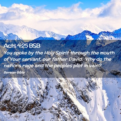Picture 02 - Acts 4:25 BSB - You spoke by the Holy Spirit through the mouth of - Bible Verse Picture