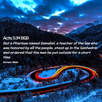 Picture 02 - Acts 5:34 BSB - But a Pharisee named Gamaliel, a teacher of the - Bible Verse Picture