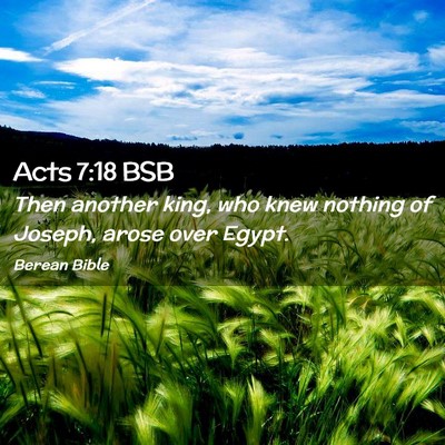 Picture 02 - Acts 7:18 BSB - Then another king, who knew nothing of Joseph, - Bible Verse Picture