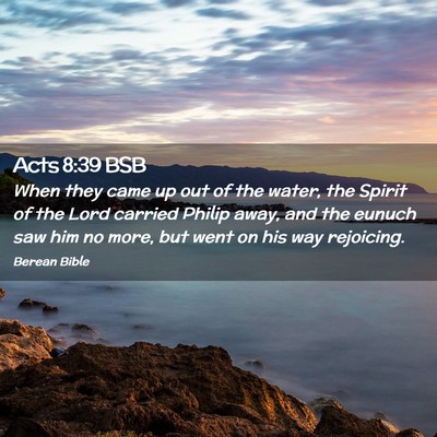 Picture 02 - Acts 8:39 BSB - When they came up out of the water, the Spirit of - Bible Verse Picture