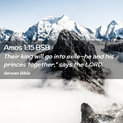 Picture 02 - Amos 1:15 BSB - Their king will go into exile—he and his - Bible Verse Picture