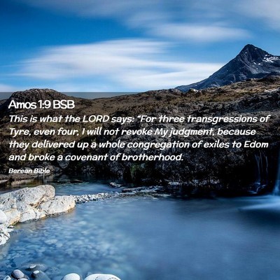 Picture 02 - Amos 1:9 BSB - This is what the LORD says: “For three - Bible Verse Picture