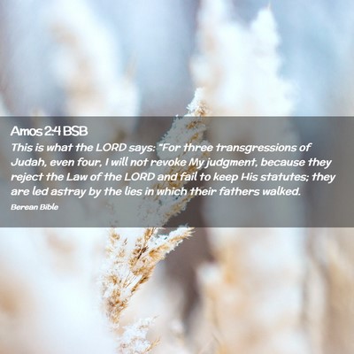 Picture 02 - Amos 2:4 BSB - This is what the LORD says: “For three - Bible Verse Picture