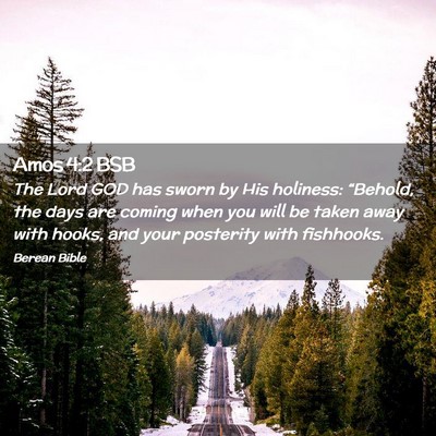 Picture 02 - Amos 4:2 BSB - The Lord GOD has sworn by His holiness: - Bible Verse Picture