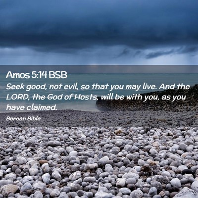 Picture 02 - Amos 5:14 BSB - Seek good, not evil, so that you may live. And - Bible Verse Picture