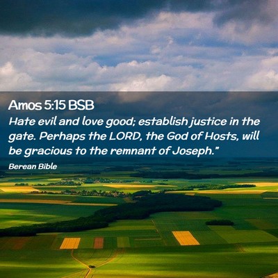 Picture 02 - Amos 5:15 BSB - Hate evil and love good; establish justice in the - Bible Verse Picture