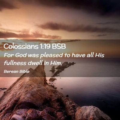 Picture 02 - Colossians 1:19 BSB - For God was pleased to have all His fullness - Bible Verse Picture