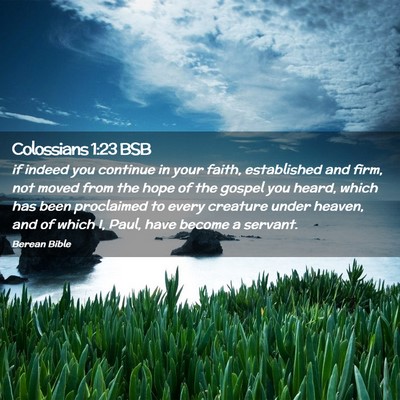 Picture 02 - Colossians 1:23 BSB - if indeed you continue in your faith, established - Bible Verse Picture