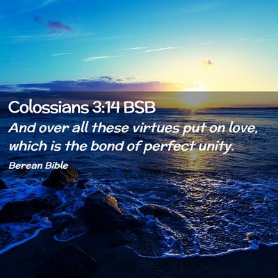 Picture 02 - Colossians 3:14 BSB - And over all these virtues put on love, which is - Bible Verse Picture