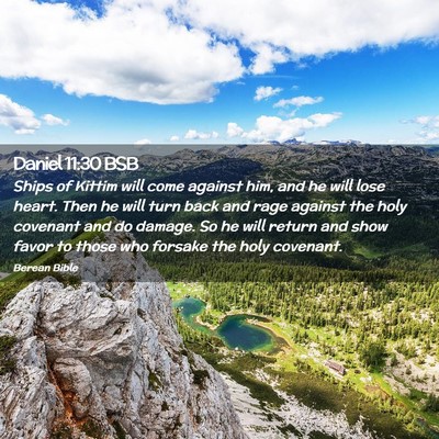 Picture 02 - Daniel 11:30 BSB - Ships of Kittim will come against him, and he - Bible Verse Picture