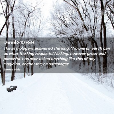 Picture 02 - Daniel 2:10 BSB - The astrologers answered the king, “No one on - Bible Verse Picture