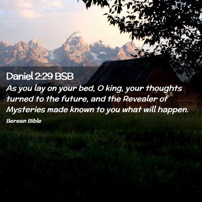 Picture 02 - Daniel 2:29 BSB - As you lay on your bed, O king, your thoughts - Bible Verse Picture