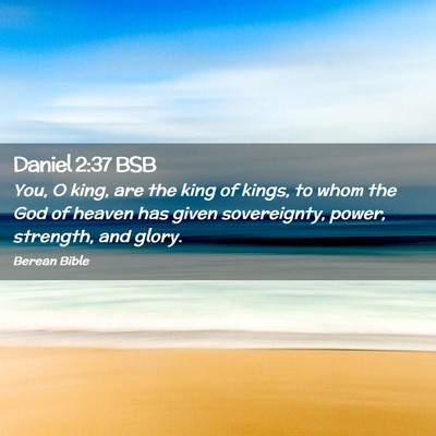 Picture 02 - Daniel 2:37 BSB - You, O king, are the king of kings, to whom the - Bible Verse Picture