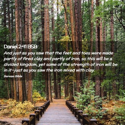 Picture 02 - Daniel 2:41 BSB - And just as you saw that the feet and toes were - Bible Verse Picture