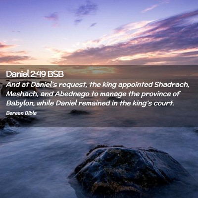 Picture 02 - Daniel 2:49 BSB - And at Daniel’s request, the king appointed - Bible Verse Picture