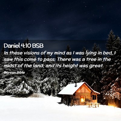 Picture 02 - Daniel 4:10 BSB - In these visions of my mind as I was lying in - Bible Verse Picture