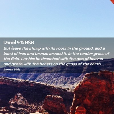 Picture 02 - Daniel 4:15 BSB - But leave the stump with its roots in the ground, - Bible Verse Picture