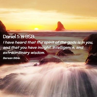 Picture 02 - Daniel 5:14 BSB - I have heard that the spirit of the gods is in - Bible Verse Picture
