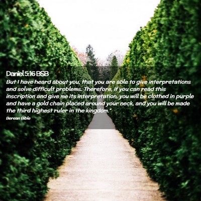 Picture 02 - Daniel 5:16 BSB - But I have heard about you, that you are able to - Bible Verse Picture