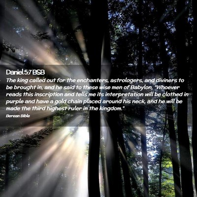 Picture 02 - Daniel 5:7 BSB - The king called out for the enchanters, - Bible Verse Picture