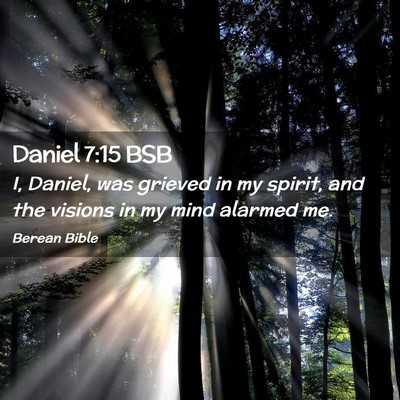 Picture 02 - Daniel 7:15 BSB - I, Daniel, was grieved in my spirit, and the - Bible Verse Picture