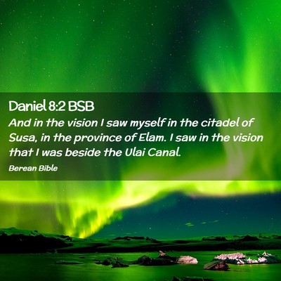 Picture 02 - Daniel 8:2 BSB - And in the vision I saw myself in the citadel of - Bible Verse Picture