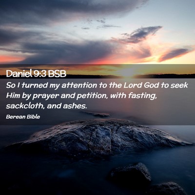 Picture 02 - Daniel 9:3 BSB - So I turned my attention to the Lord God to seek - Bible Verse Picture
