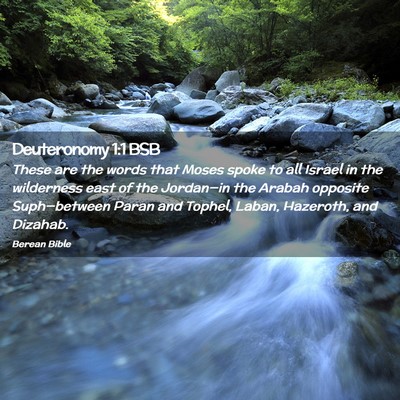 Picture 02 - Deuteronomy 1:1 BSB - These are the words that Moses spoke to all - Bible Verse Picture