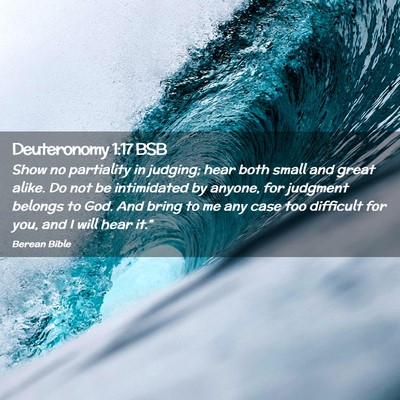 Picture 02 - Deuteronomy 1:17 BSB - Show no partiality in judging; hear both small - Bible Verse Picture