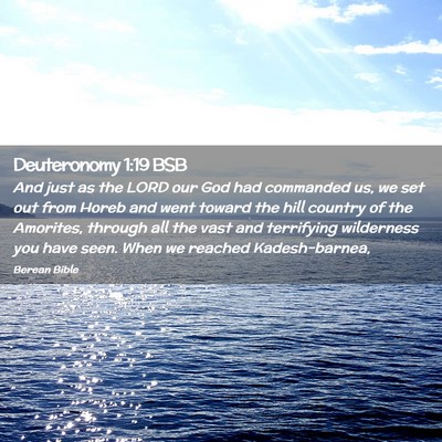 Picture 02 - Deuteronomy 1:19 BSB - And just as the LORD our God had commanded us, we - Bible Verse Picture