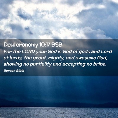 Picture 02 - Deuteronomy 10:17 BSB - For the LORD your God is God of gods and Lord of - Bible Verse Picture