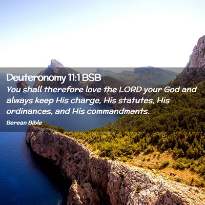 Picture 02 - Deuteronomy 11:1 BSB - You shall therefore love the LORD your God and - Bible Verse Picture