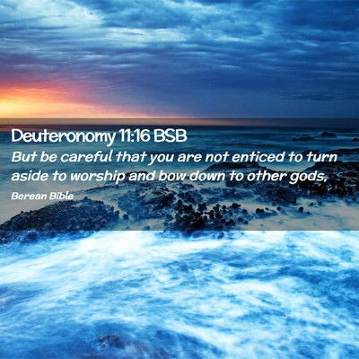 Picture 02 - Deuteronomy 11:16 BSB - But be careful that you are not enticed to turn - Bible Verse Picture
