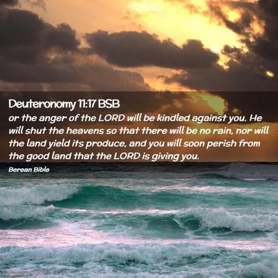 Picture 02 - Deuteronomy 11:17 BSB - or the anger of the LORD will be kindled against - Bible Verse Picture