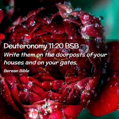 Picture 02 - Deuteronomy 11:20 BSB - Write them on the doorposts of your houses and on - Bible Verse Picture