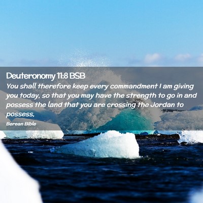 Picture 02 - Deuteronomy 11:8 BSB - You shall therefore keep every commandment I am - Bible Verse Picture