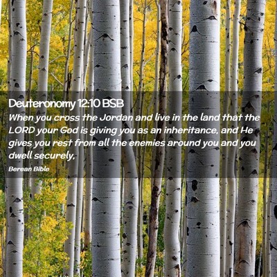 Picture 02 - Deuteronomy 12:10 BSB - When you cross the Jordan and live in the land - Bible Verse Picture