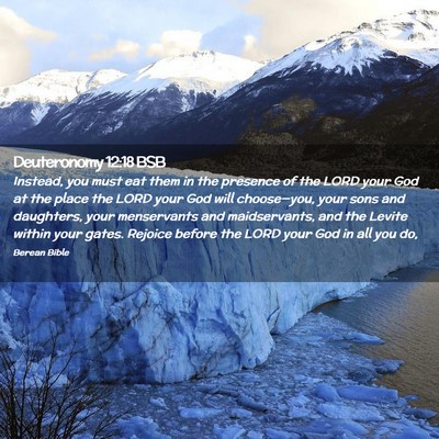 Picture 02 - Deuteronomy 12:18 BSB - Instead, you must eat them in the presence of the - Bible Verse Picture