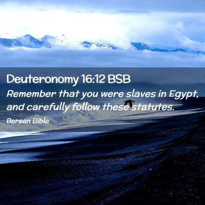 Picture 02 - Deuteronomy 16:12 BSB - Remember that you were slaves in Egypt, and - Bible Verse Picture