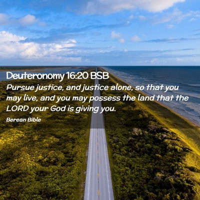 Picture 02 - Deuteronomy 16:20 BSB - Pursue justice, and justice alone, so that you - Bible Verse Picture