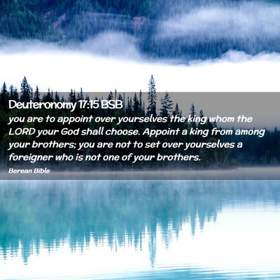 Picture 02 - Deuteronomy 17:15 BSB - you are to appoint over yourselves the king whom - Bible Verse Picture
