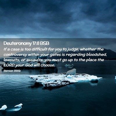Picture 02 - Deuteronomy 17:8 BSB - If a case is too difficult for you to judge, - Bible Verse Picture